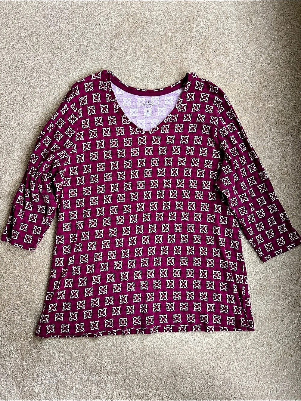 Women's Printed Tunic Size 2X Like New